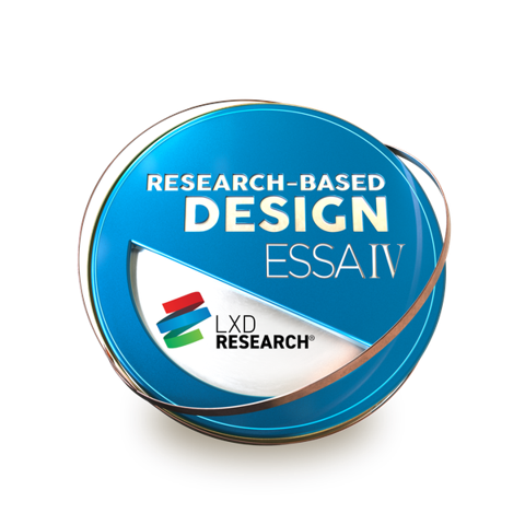 LXD Research Research-Based Design badge, ESSA Tier IV, awarded to Redwood Literacy 2025–26